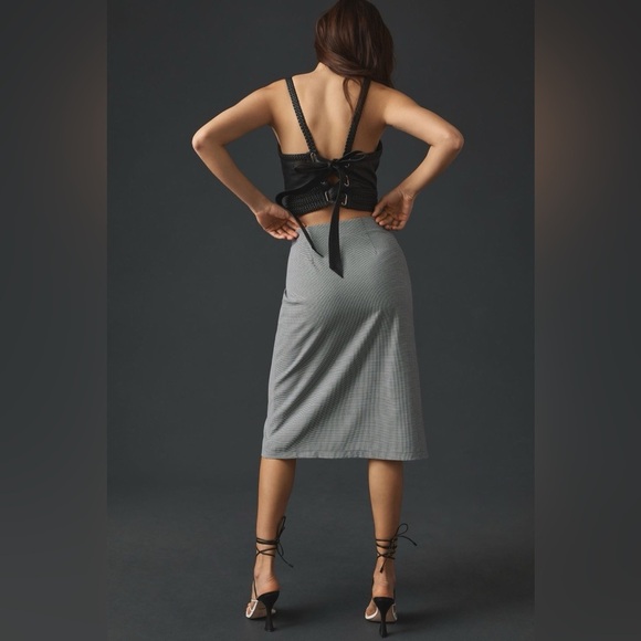 Anthropologie X Mare Mare Asymmetrical Button-down Midi Skirt Side Slit Size XS - Picture 3 of 10